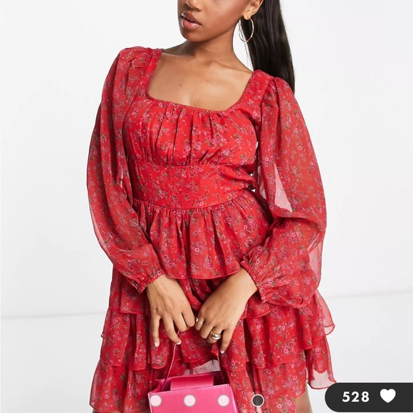 ASOS Dresses & Skirts - NWOT ASOS Miss Selfridge Rara Chiffon Mini Dress